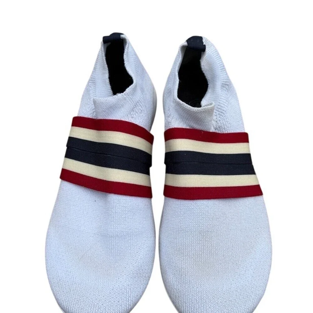 Charleston Shoe Company White Knit Slip On Sneakers Womens 9